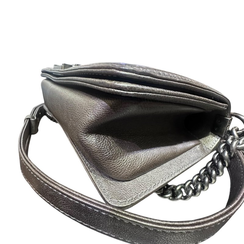 【美收精品】CHANEL銀灰色BOY 25 4-684-6