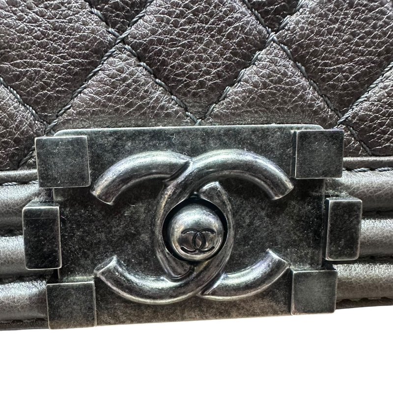 【美收精品】CHANEL銀灰色BOY 25 4-684-9