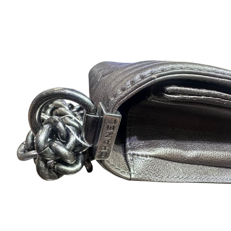 【美收精品】CHANEL銀灰色BOY 25 4-684-11