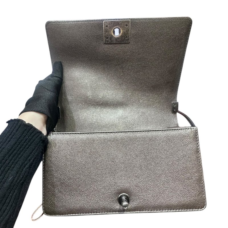 【美收精品】CHANEL銀灰色BOY 25 4-684-12