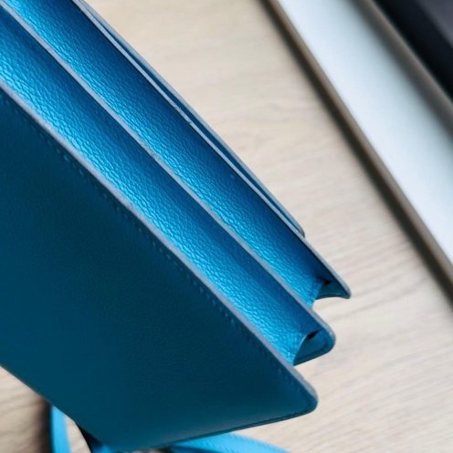 ❤️ 愛🐎人要能「裝」的小可愛/Hermès Roulis希臘藍小🐷包❤️-5