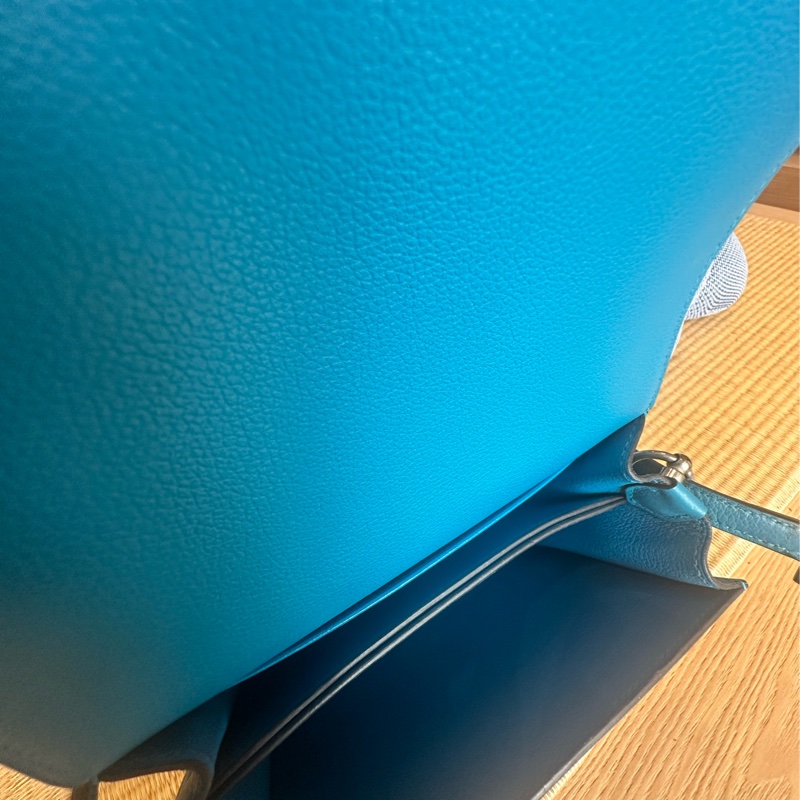 ❤️ 愛🐎人要能「裝」的小可愛/Hermès Roulis希臘藍小🐷包❤️-17