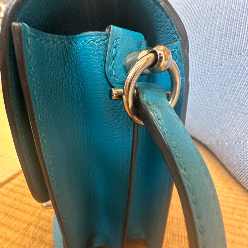 ❤️ 愛🐎人要能「裝」的小可愛/Hermès Roulis希臘藍小🐷包❤️-19