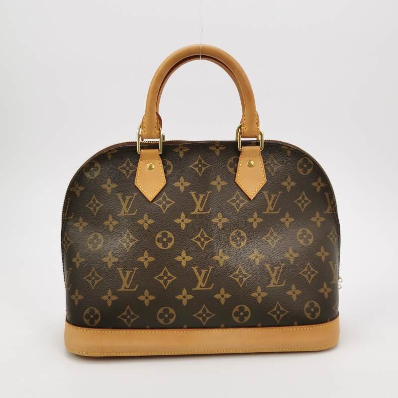Louis Vuitton(LV)Alma小號植鞣革Monogram印花貝殼包手提包-4
