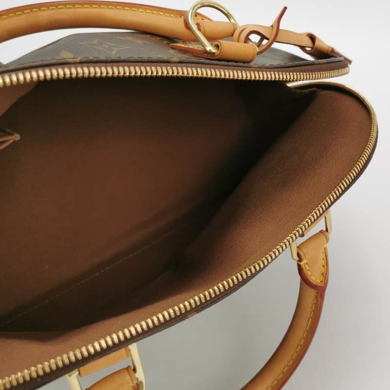 Louis Vuitton(LV)Alma小號植鞣革Monogram印花貝殼包手提包-6
