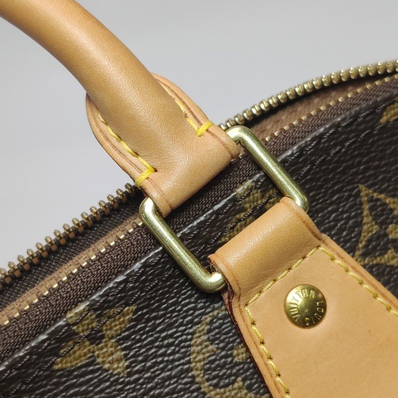 Louis Vuitton(LV)Alma小號植鞣革Monogram印花貝殼包手提包-13