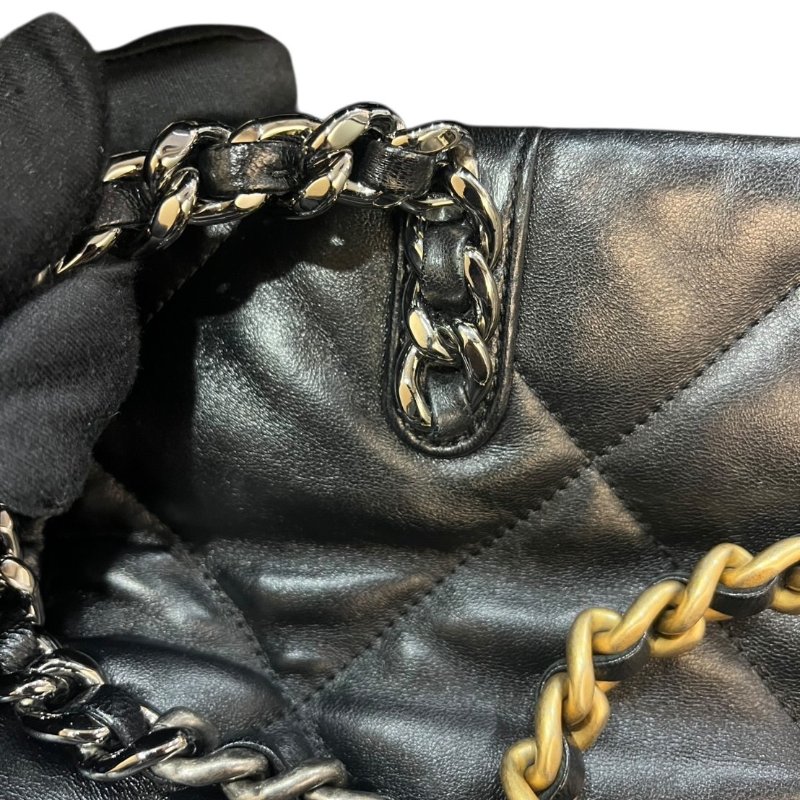 【美收精品】CHANEL黑色羊皮19托特包 4-858-17