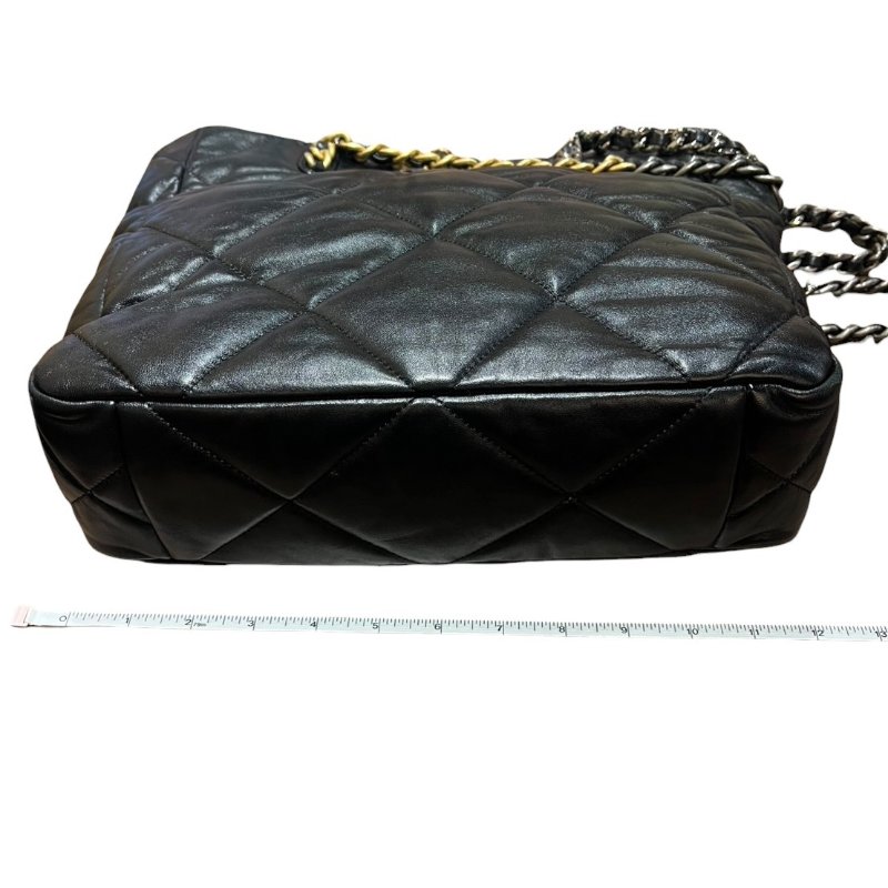 【美收精品】CHANEL黑色羊皮19托特包 4-858-18