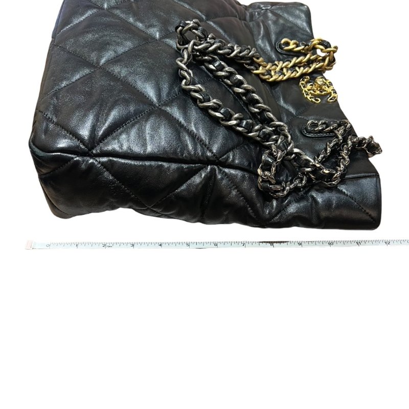 【美收精品】CHANEL黑色羊皮19托特包 4-858-19