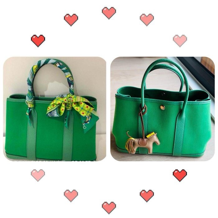 ❤️ 愛🐎人的入門四寶之其一HERMÈS GARDEN PARTY/夏季最靚（涼）竹子綠花園清新包❤️-1