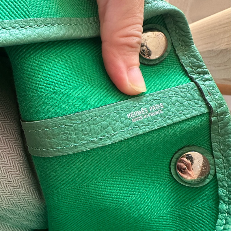 ❤️ 愛🐎人的入門四寶之其一HERMÈS GARDEN PARTY/夏季最靚（涼）竹子綠花園清新包❤️-7