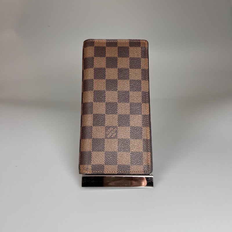 LV  N60017   棋盤格對開長夾-0