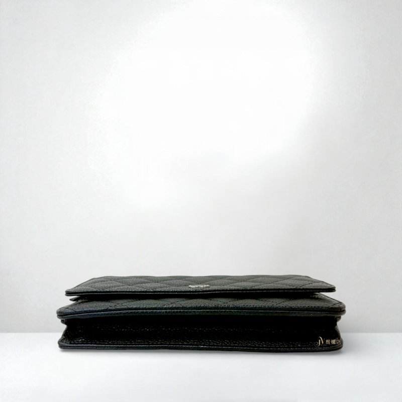 CHANEL包包 黑荔枝皮銀釦WOC-4