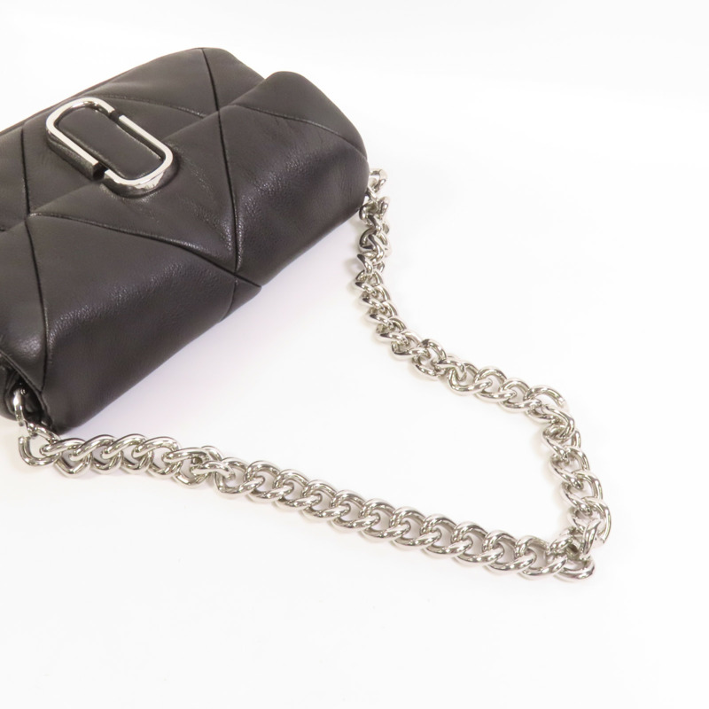 MARC JACOBS 牛皮皮革Chain Shoulder銀扣肩背袋-4