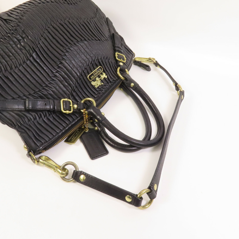 COACH 牛皮皮革2way Chain Shoulder Bag金扣手挽肩背兩用袋-4