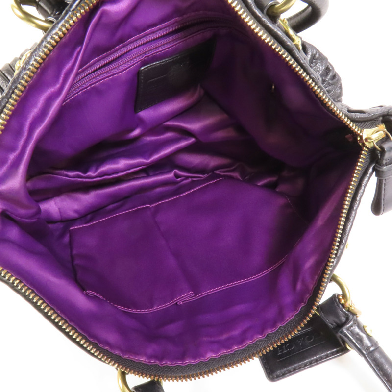 COACH 牛皮皮革2way Chain Shoulder Bag金扣手挽肩背兩用袋-8