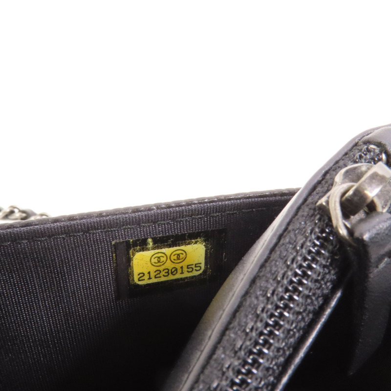 CHANEL 牛皮皮革WOC Wallet On Chain鏈帶肩背袋-9