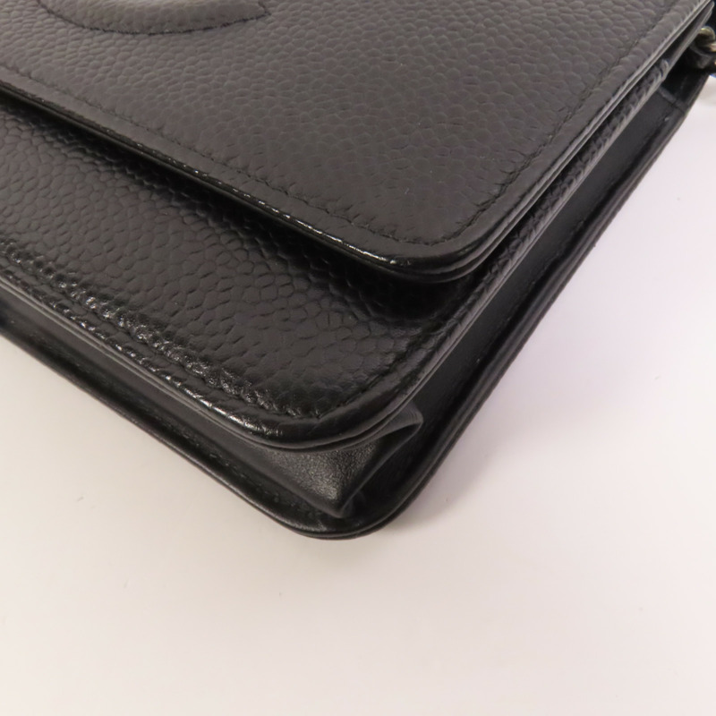 CHANEL 牛皮皮革WOC Wallet On Chain鏈帶肩背袋-10