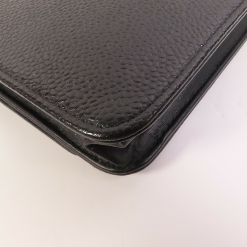 CHANEL 牛皮皮革WOC Wallet On Chain鏈帶肩背袋-11