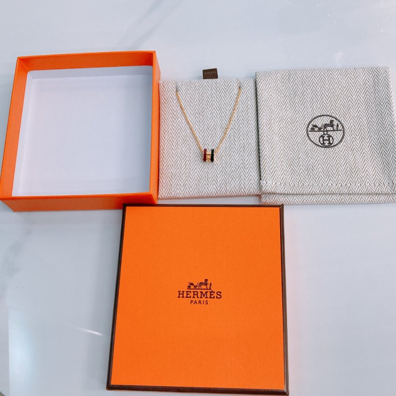 MS0485 Hermes 愛馬仕 迷你 H 雙色 項鍊 棕色拼黑色 金鏈 Mini Pop H Rocabar Necklace Galaxie x GHW-10