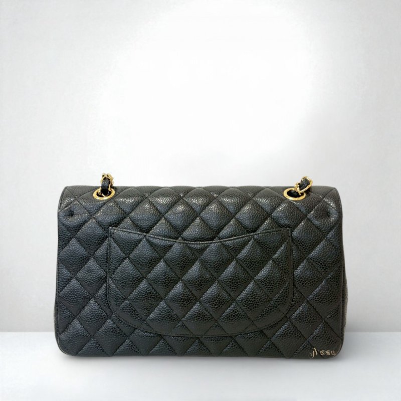CHANEL包包 黑荔枝皮金扣COCO25 A01112-3