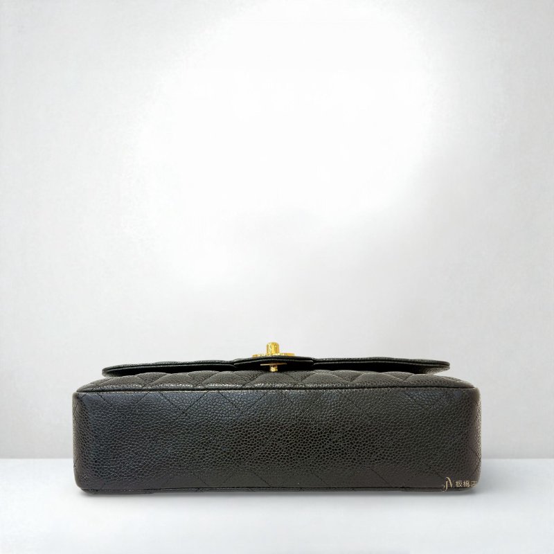 CHANEL包包 黑荔枝皮金扣COCO25 A01112-4