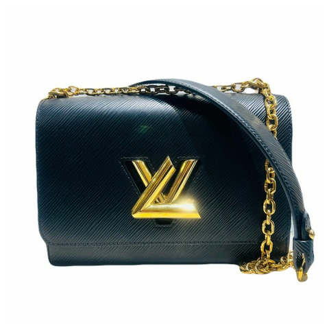LOUIS VUITTON M54804 黑色 Epi 金色扭鎖鏈條單肩斜背包