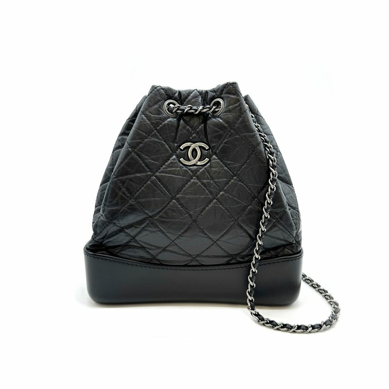 【包稅】CHANEL Gabrielle 黑色雙肩包 27-0