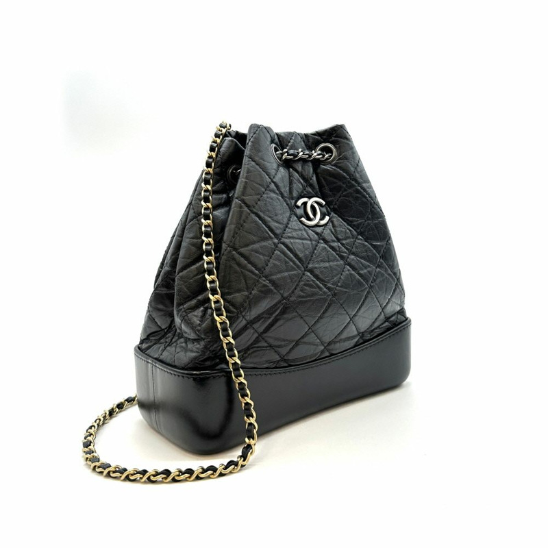 【包稅】CHANEL Gabrielle 黑色雙肩包 27-1