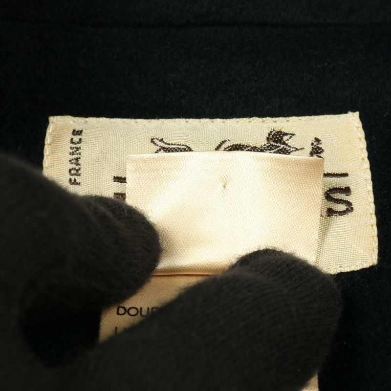 愛馬仕其他款式羊絨大衣,海軍藍,二手女款-5