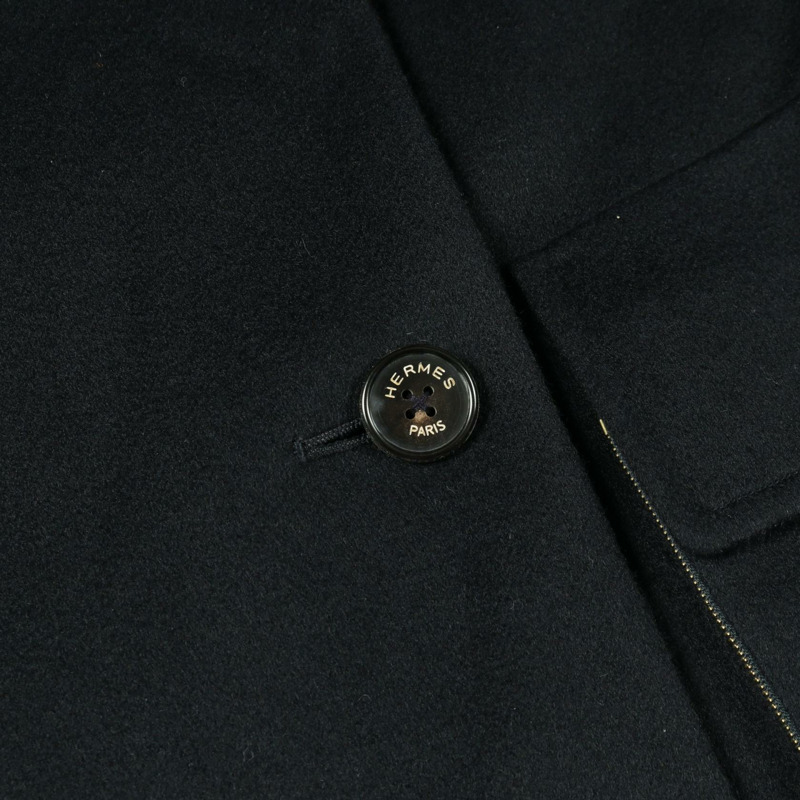 愛馬仕其他款式羊絨大衣,海軍藍,二手女款-8