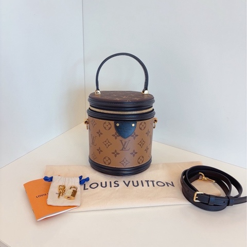 【98新🆕】LV  cannes焦糖拼色老花發財桶 手提包