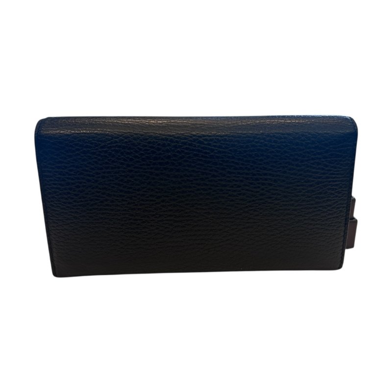 GUCCI黑色全皮二折長夾-1