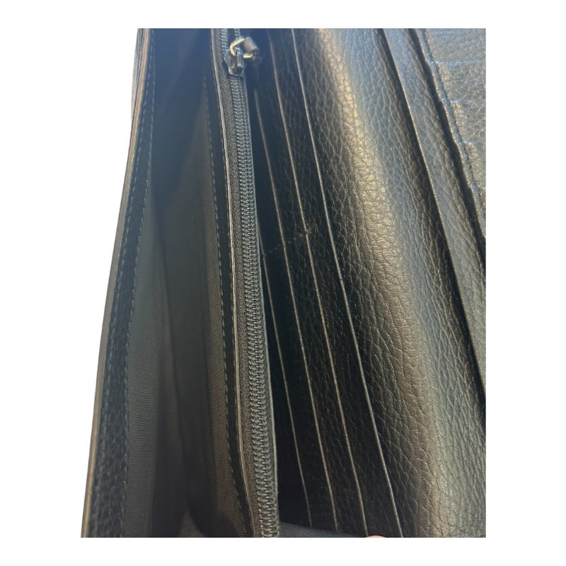 GUCCI黑色全皮二折長夾-3