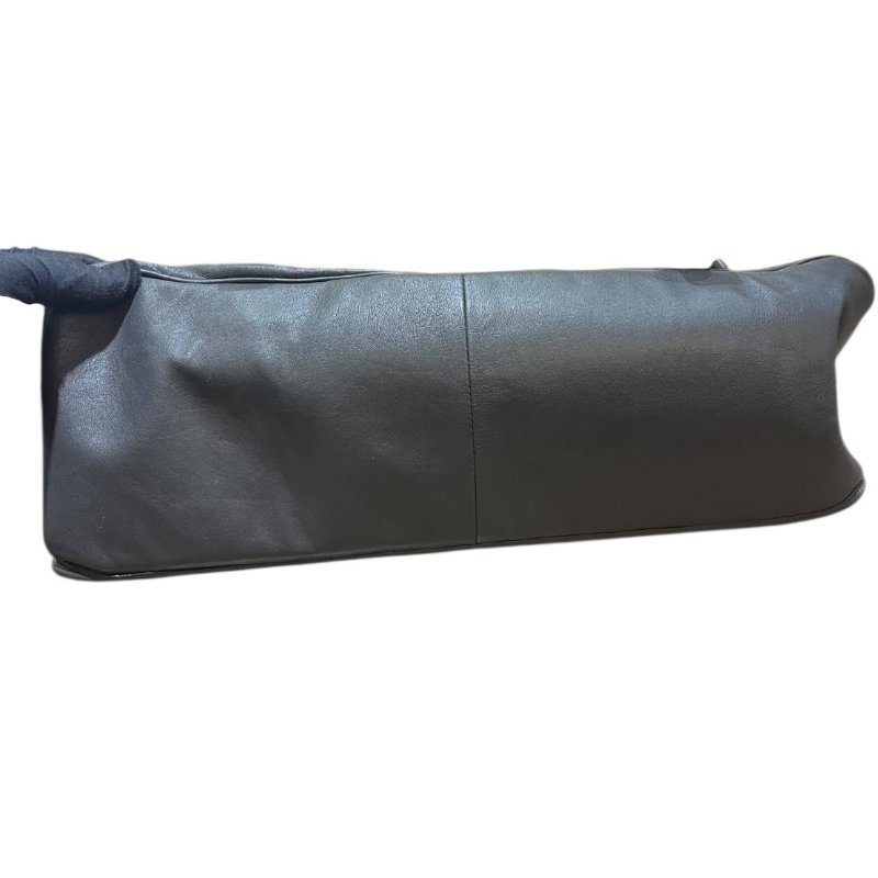 【美收精品】BV 灰色鴕鳥皮拼接肩背包 4-834-4