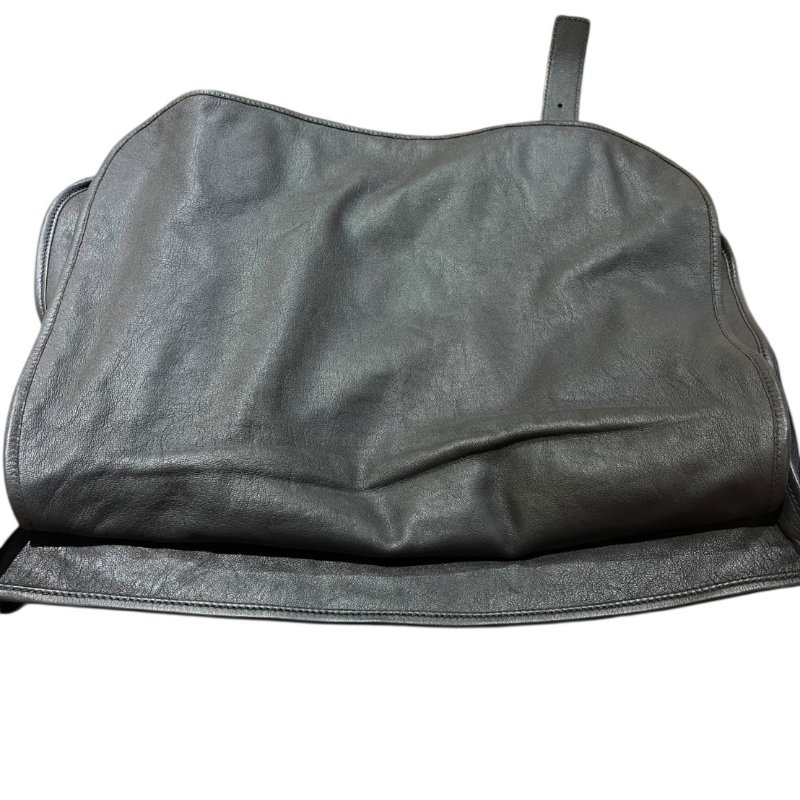 【美收精品】BV 灰色鴕鳥皮拼接肩背包 4-834-5