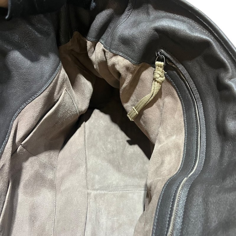 【美收精品】BV 灰色鴕鳥皮拼接肩背包 4-834-8