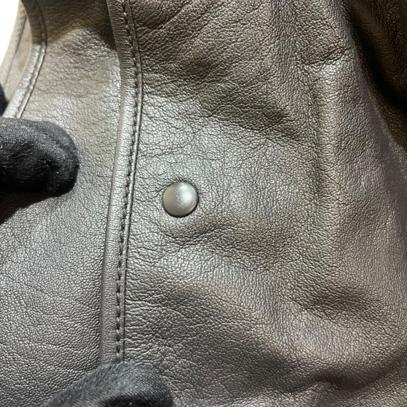 【美收精品】BV 灰色鴕鳥皮拼接肩背包 4-834-16