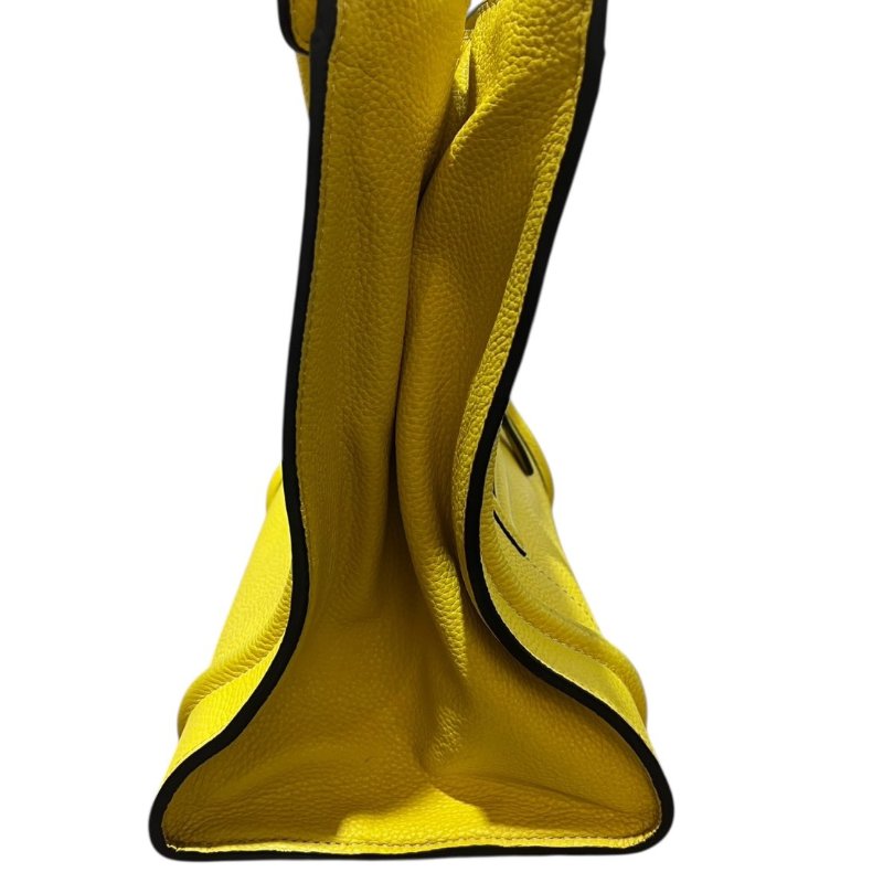 【美收精品】celine黃色冏臉手提包 4-862-2