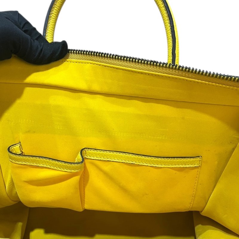 【美收精品】celine黃色冏臉手提包 4-862-5