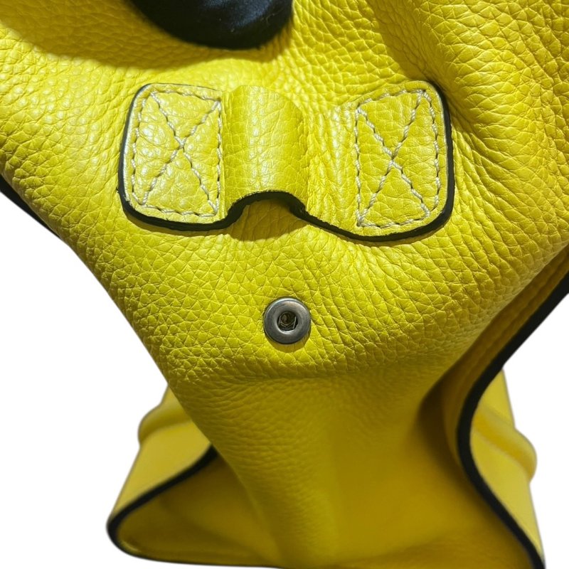 【美收精品】celine黃色冏臉手提包 4-862-8