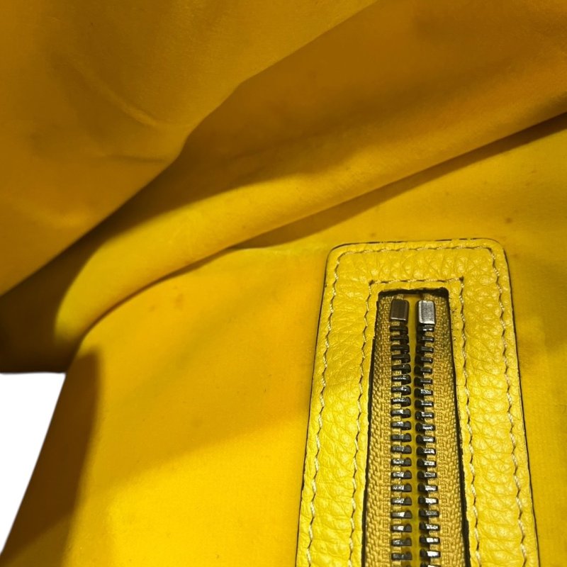 【美收精品】celine黃色冏臉手提包 4-862-17