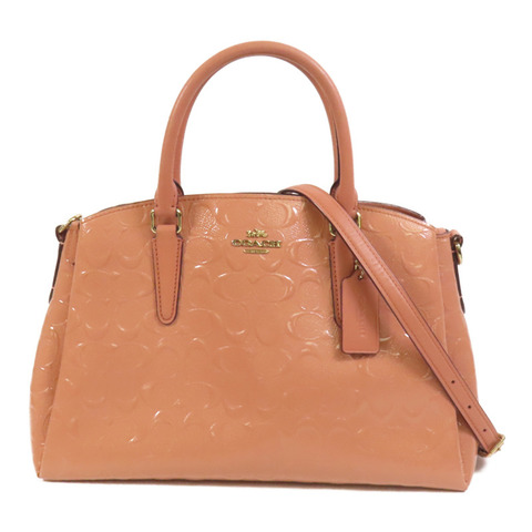 COACH 漆皮皮革2way Chain Shoulder Bag金扣手挽肩背兩用袋