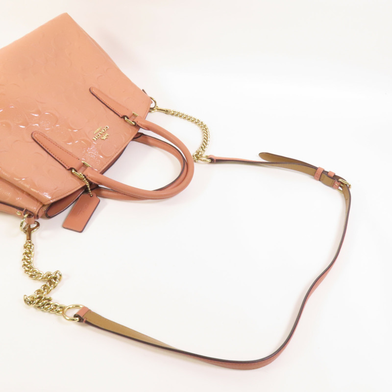 COACH 漆皮皮革2way Chain Shoulder Bag金扣手挽肩背兩用袋-4