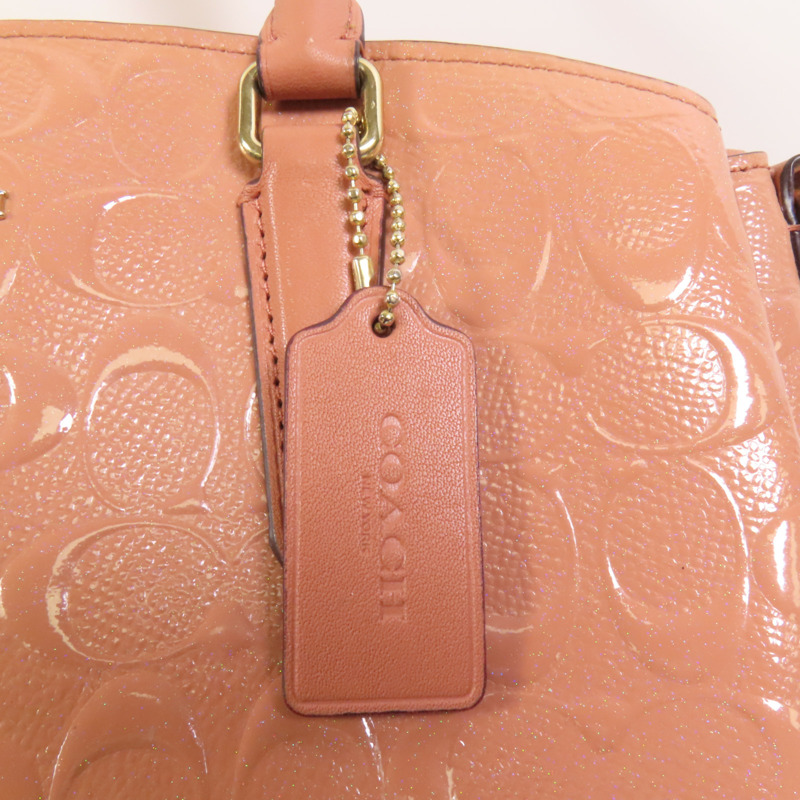 COACH 漆皮皮革2way Chain Shoulder Bag金扣手挽肩背兩用袋-7