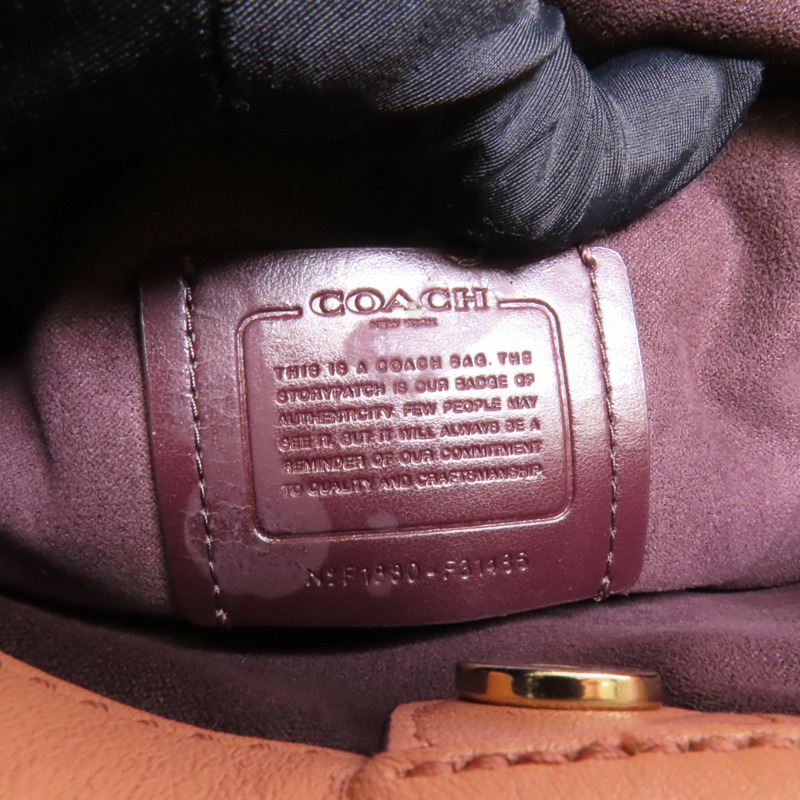 COACH 漆皮皮革2way Chain Shoulder Bag金扣手挽肩背兩用袋-9