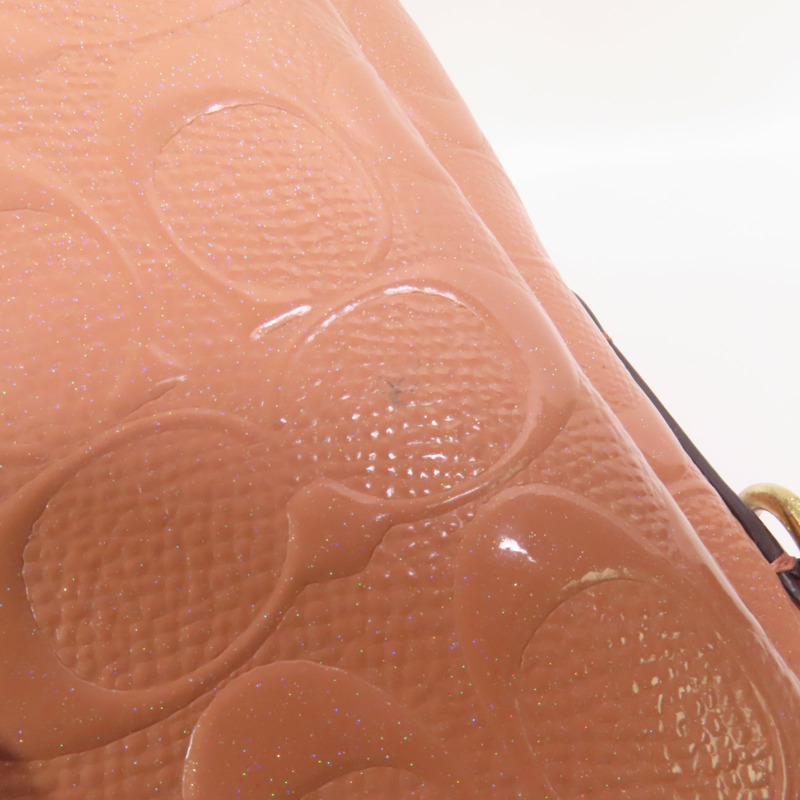 COACH 漆皮皮革2way Chain Shoulder Bag金扣手挽肩背兩用袋-14