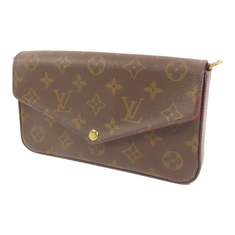 LOUIS VUITTON Monogram Pochette Felicie金扣鏈帶肩背袋-2