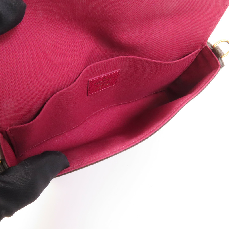 LOUIS VUITTON Monogram Pochette Felicie金扣鏈帶肩背袋-7