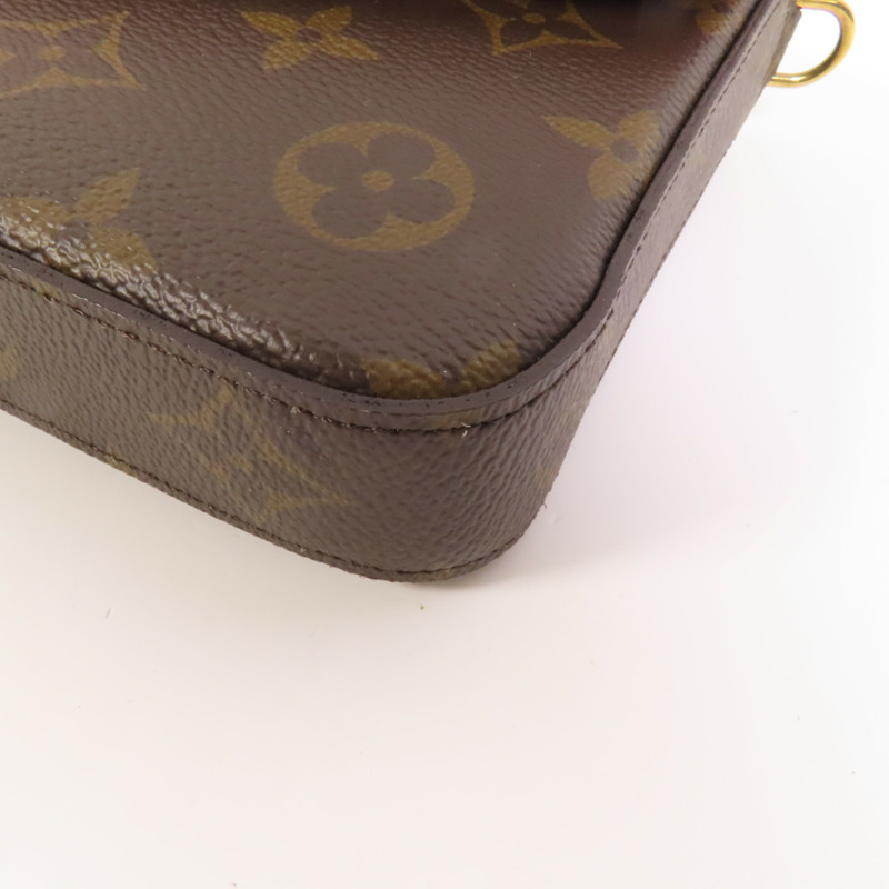 LOUIS VUITTON Monogram Pochette Felicie金扣鏈帶肩背袋-11
